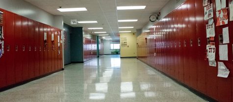 Centerville High School in Iowa is empty like many high schools across America.