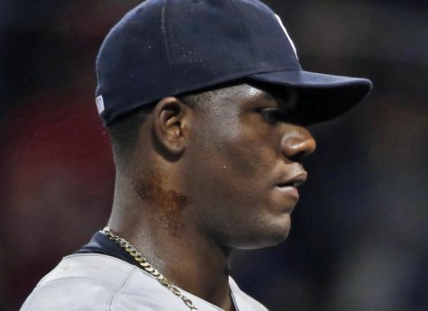With pine tar visible on his neck (pictured here), Michael Pineda caused a brief controversy in baseball over the use of the substance. Credit: TIME