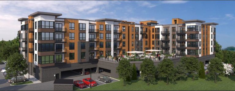The 70-unit residential building coming to 555 Northfield Ave. Image via NJBIZ