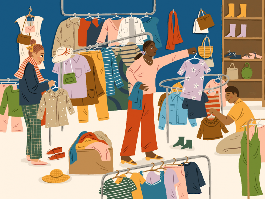 Thrifting by Amelia Flower with Folio illustration and animation agency.
Link to the original post: https://dribbble.com/shots/14035179-Thrifting