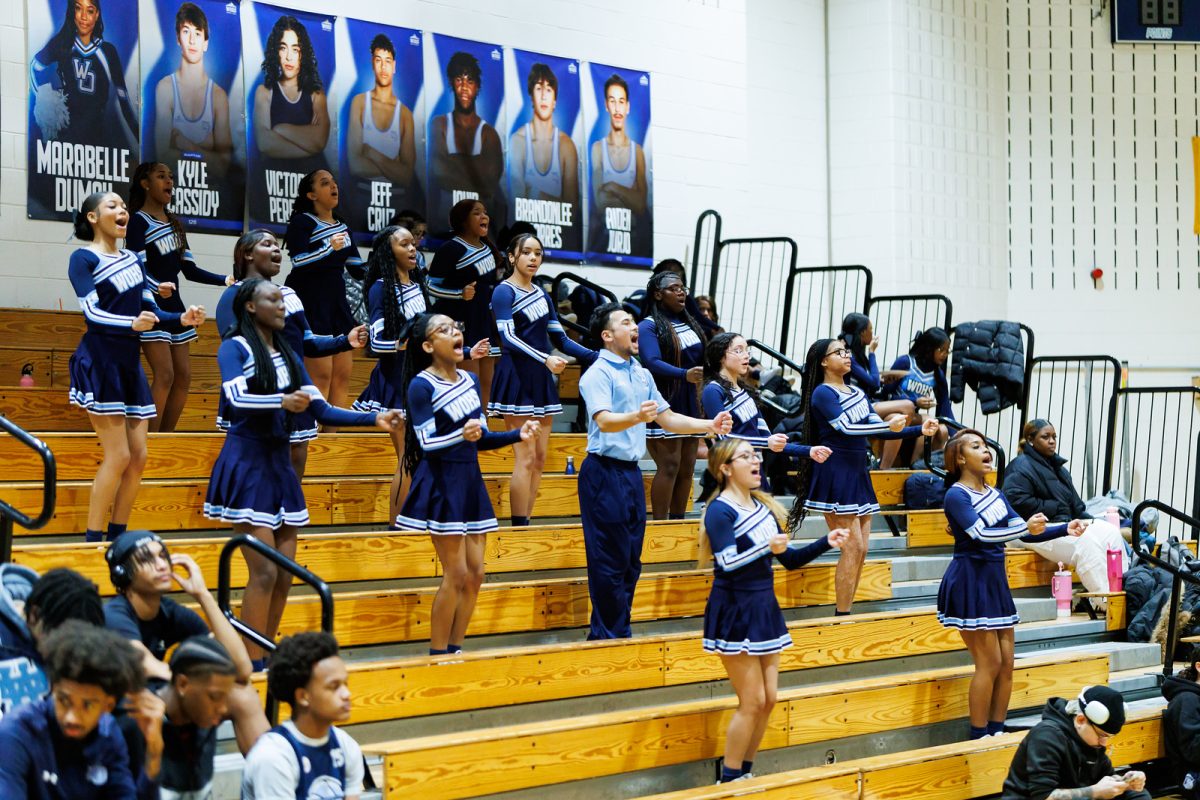 The cheerleaders at the girls basketball vs Morristown game (2/28/2025).